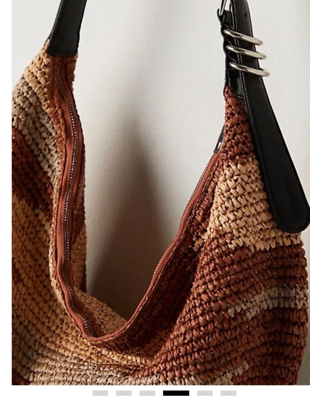 Free People The Santorini Woven Hobo Bag❤️ NWOT Sold out online - Picture 2 of 6